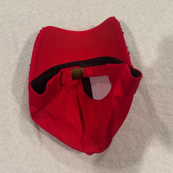 Red Rhinestone Embellished Cap - Picture 2 of 2